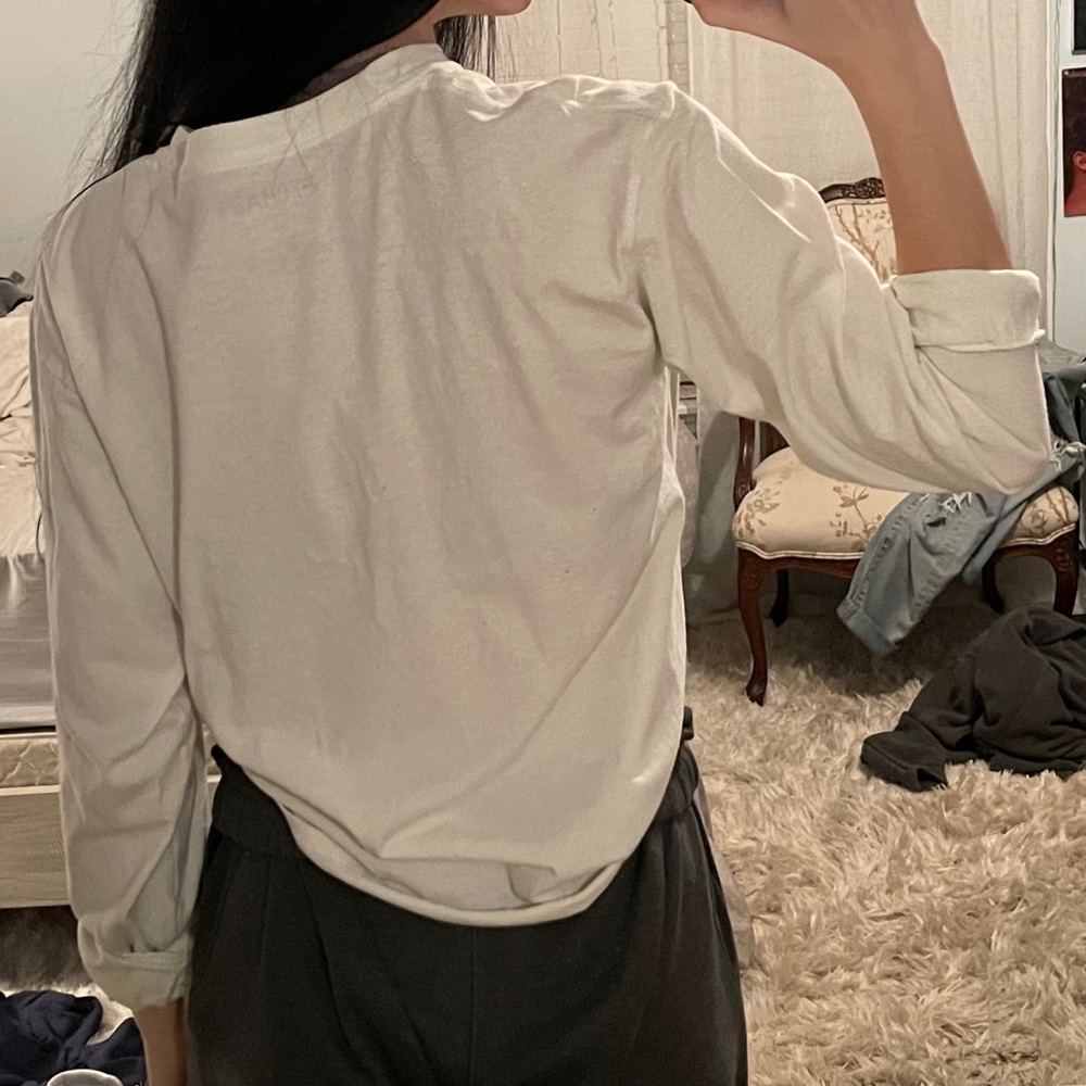 SOLDD!!!!!! White Long Sleeve Peanuts Tee - Picture 3 of 6